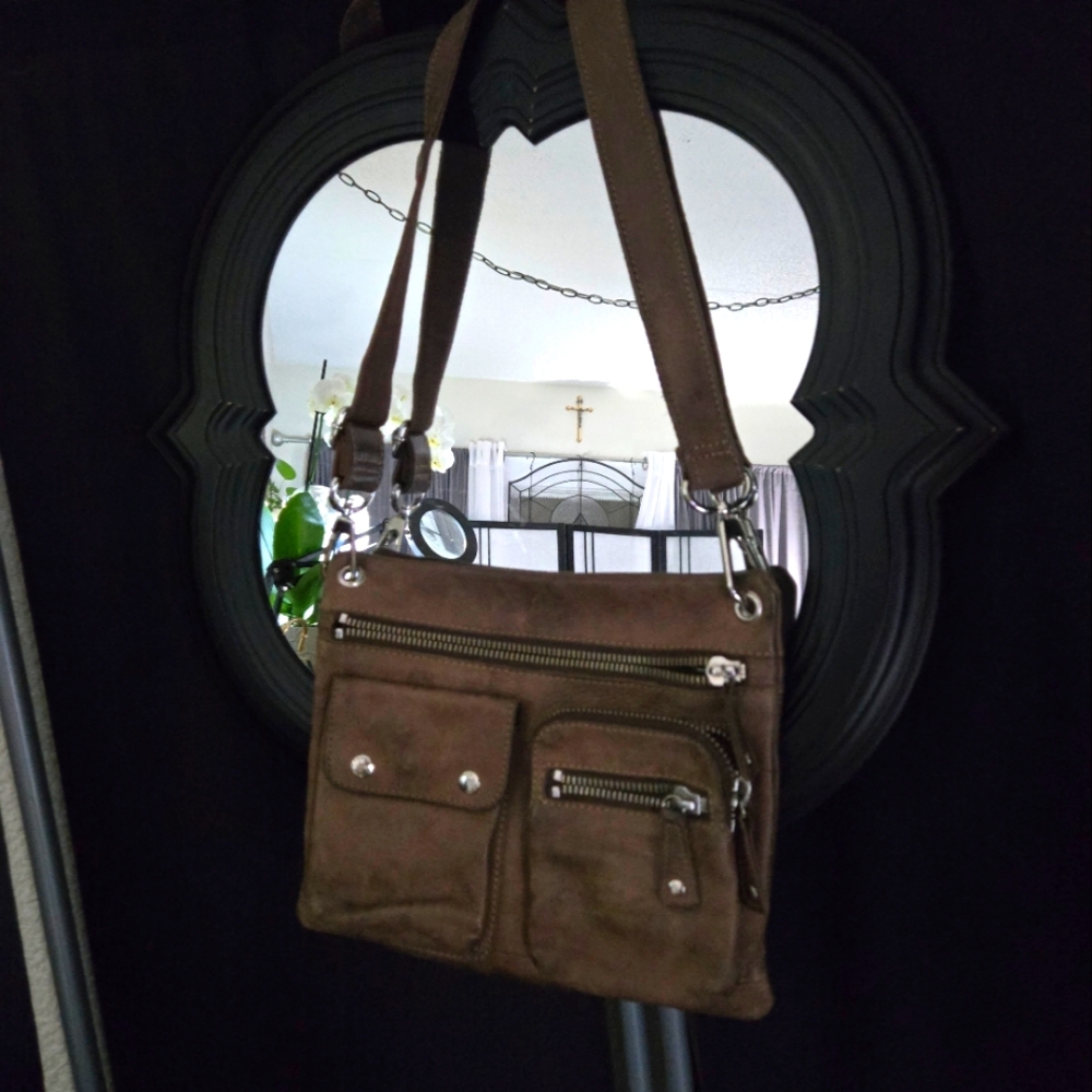 Brown Leather Crossbody Bag